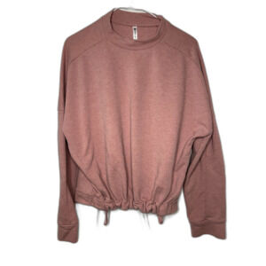 FABLETICS Selena oversized slouchy sweatshirt in rose pink, L